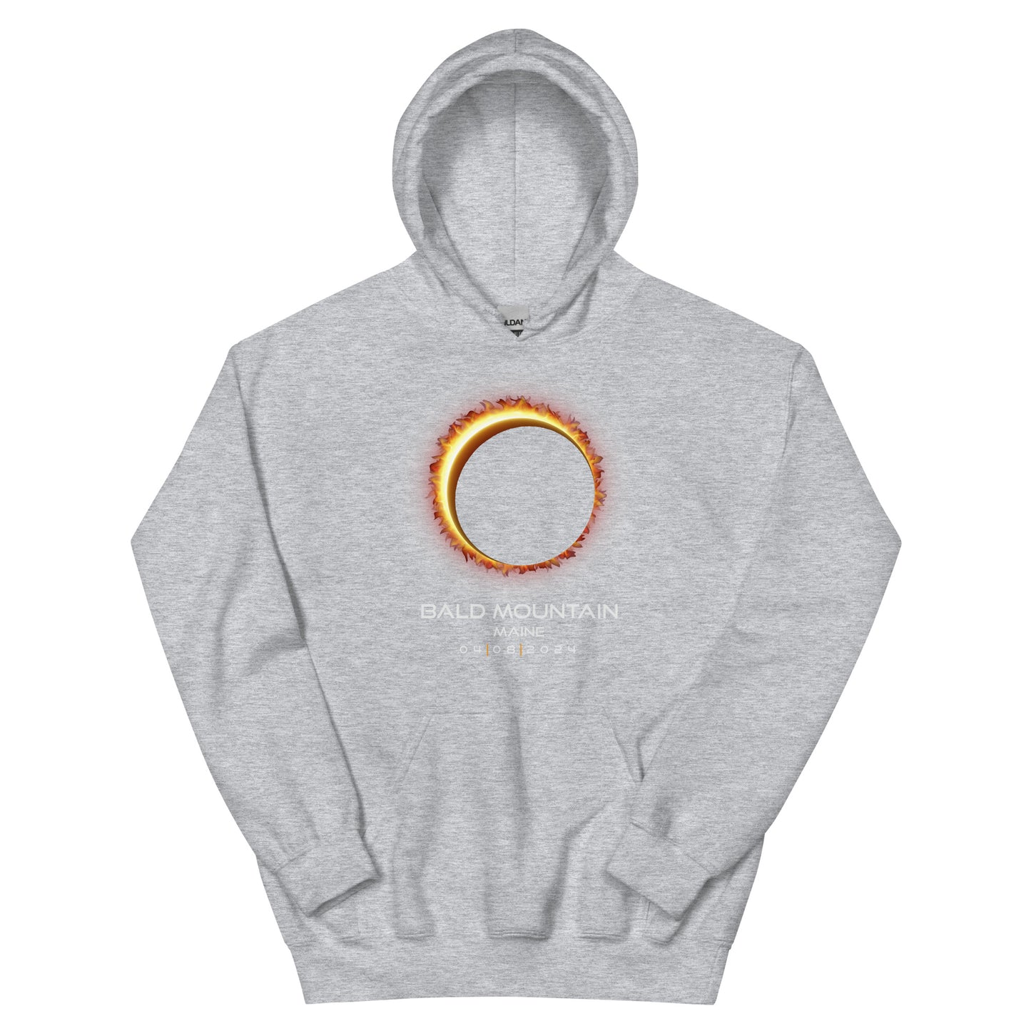 2024 Bald Mountain Maine Eclipse Memento Souvenir April 8 Solar Unisex Hoodie Top Sweatshirt