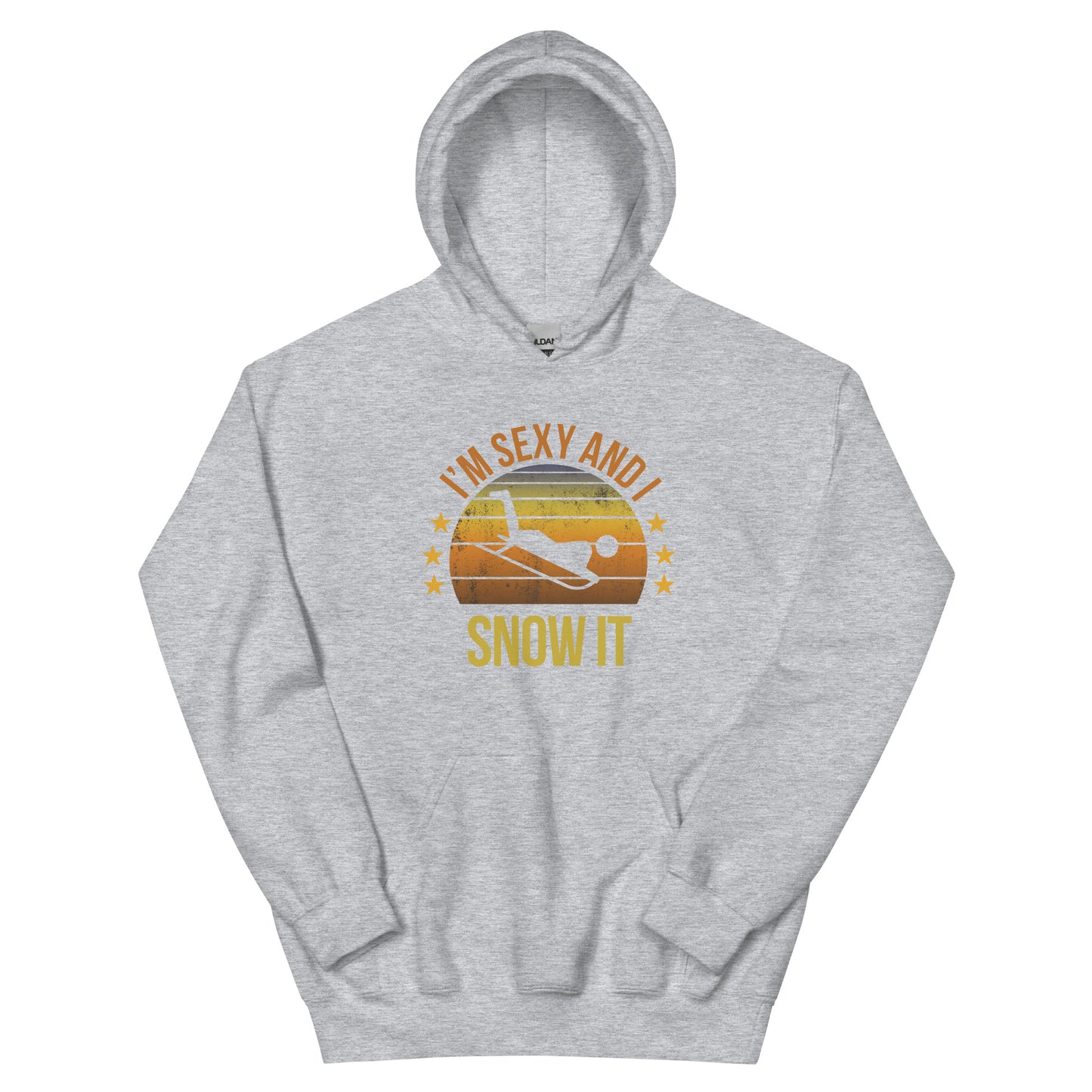 Funny Sledding Fan Sled Snow Quote Joke Sarcastic Phrase Unisex Hoodie Top Sweatshirt