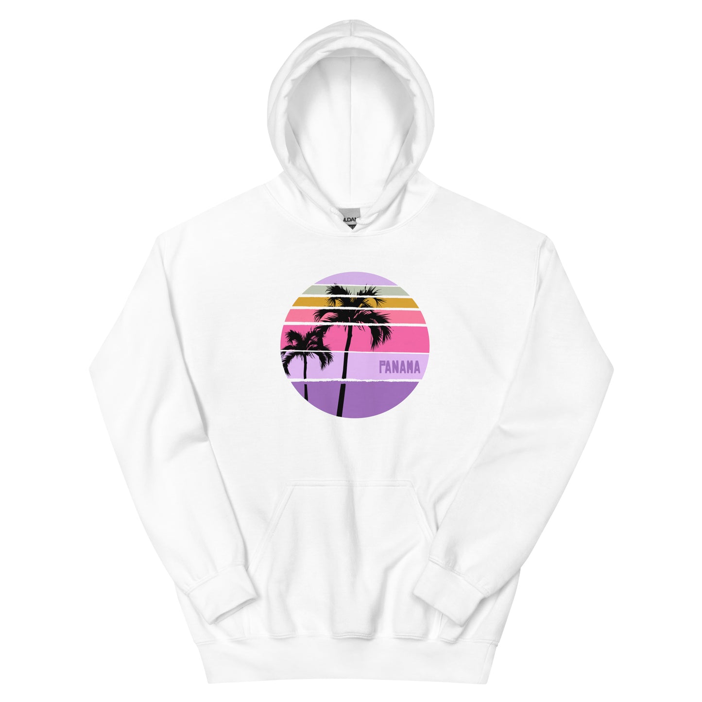 Cool Panama Palm Tree Artistic Vacation Souvenir Unisex Hoodie Top Sweatshirt