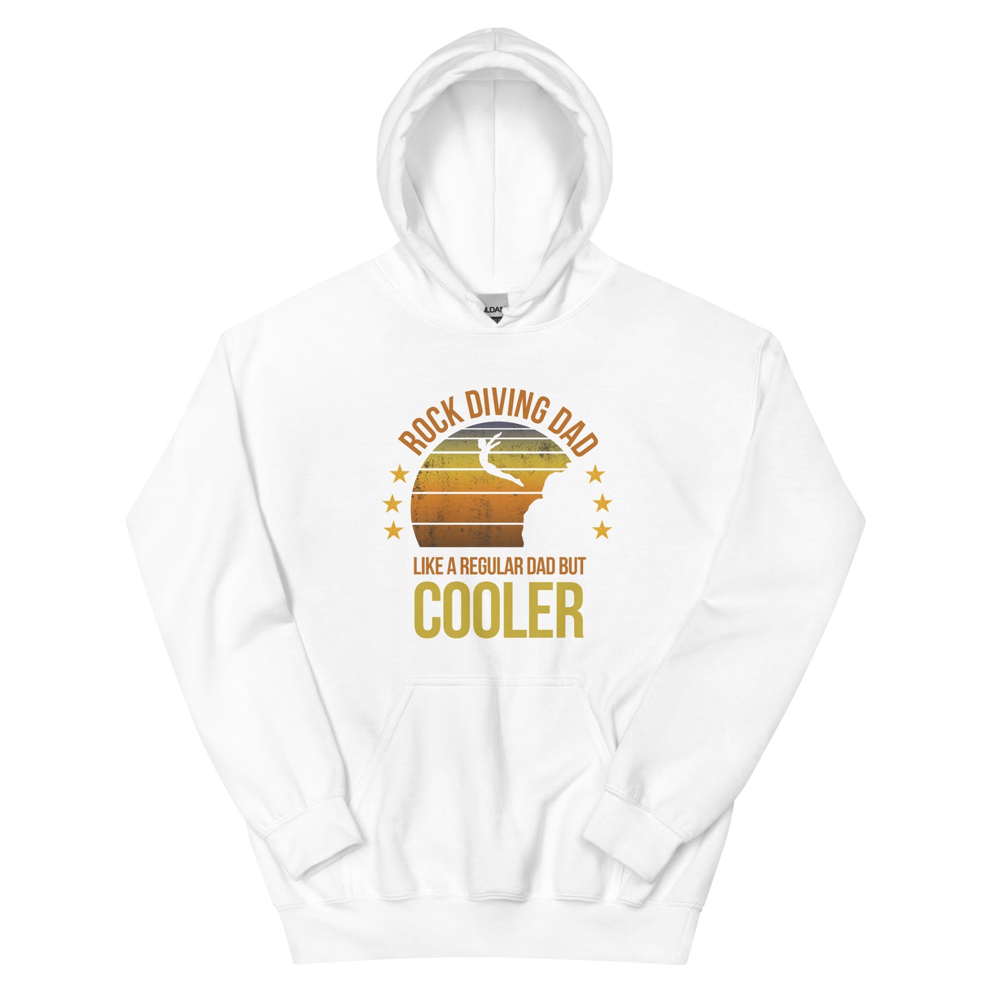 Cool Retro Rock Diving Dad Father's Day Fan Funny Slogan Unisex Hoodie Top Sweatshirt