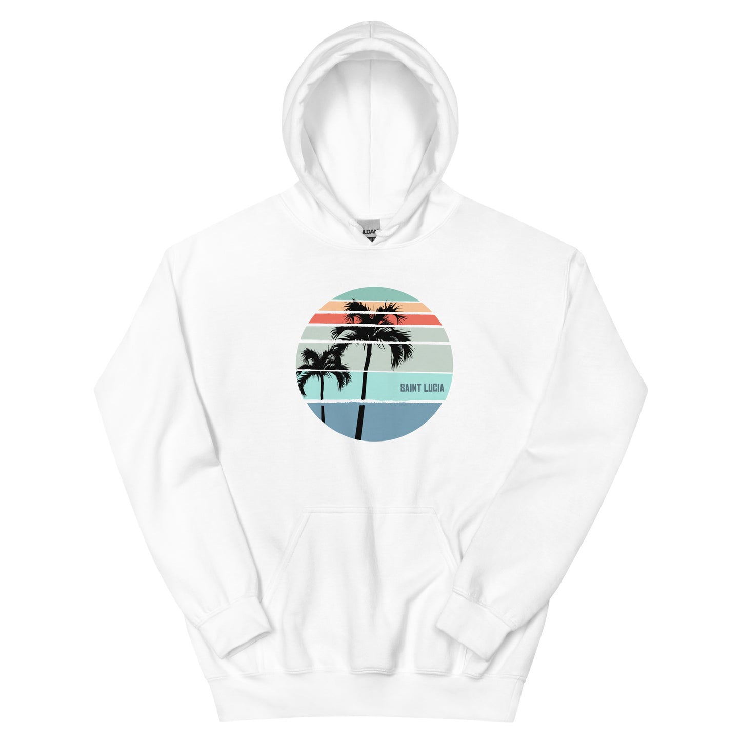 Cool Saint Lucia Palm Tree Vacation Souvenir Unisex Hoodie Top Sweatshirt