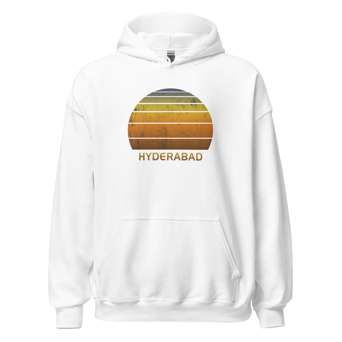 Retro Hyderabad India Vintage Sunset Vacation Souvenir Unisex Hoodie Top Sweatshirt