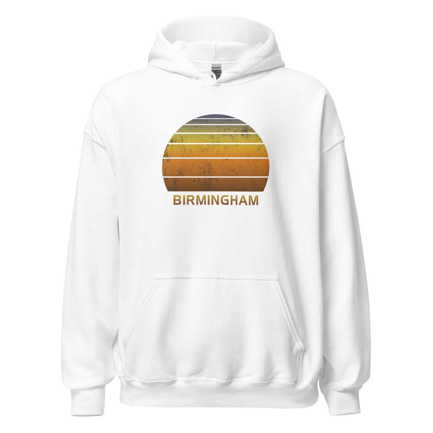 Retro Birmingham United Kingdom Vintage Sunset Vacation Souvenir Unisex Hoodie Top Sweatshirt