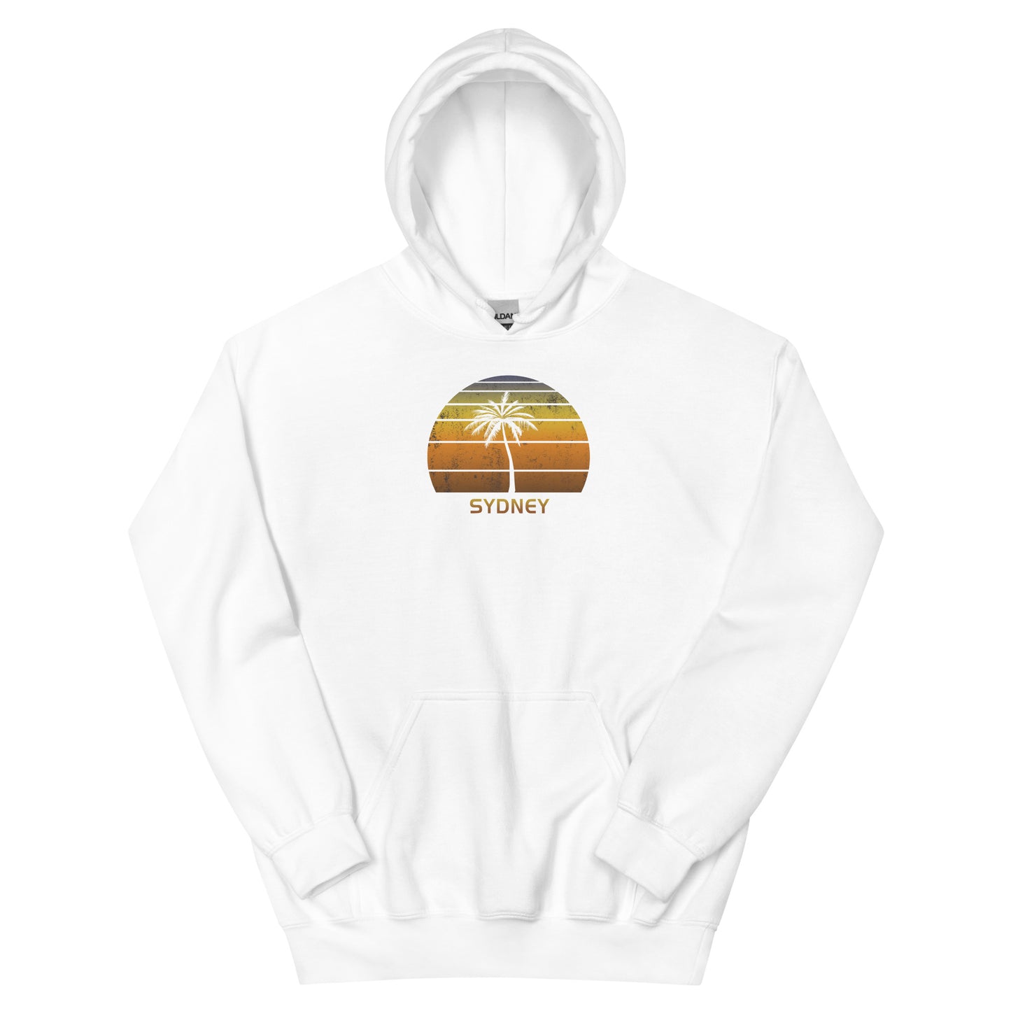 Retro Sydney Australia Sunset Beach Vacation Souvenir Unisex Hoodie Top Sweatshirt