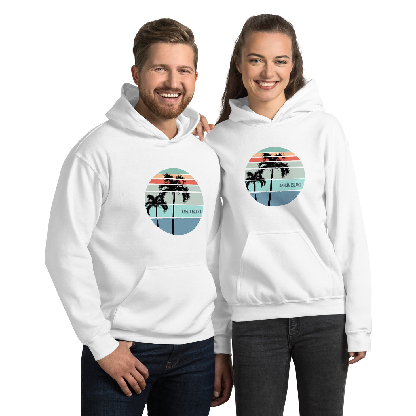 Amelia Island Florida Artistic Vacation Souvenir Unisex Hoodie Top Sweatshirt