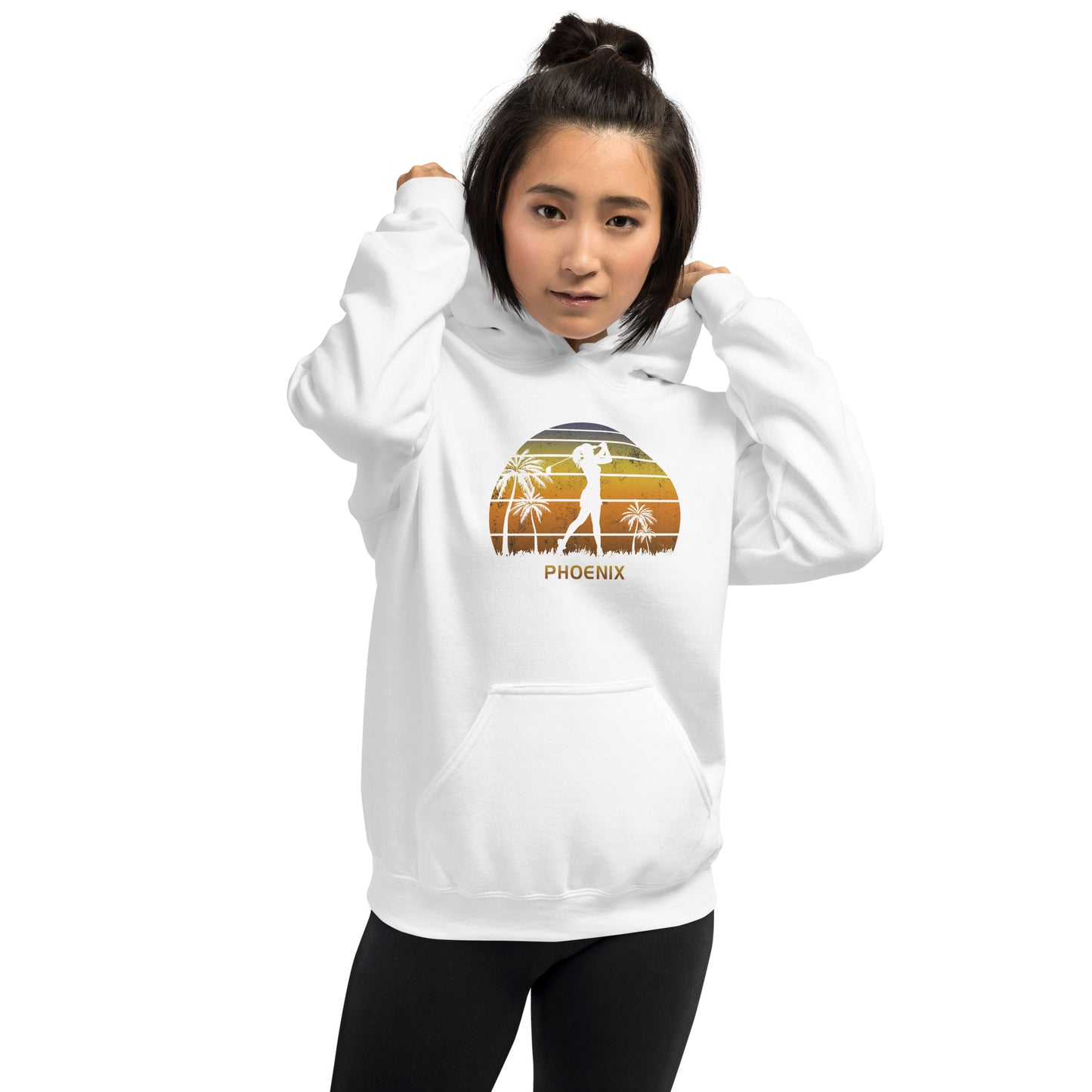 Retro Phoenix Women's Golf Golfing Fan Female Golfer Unisex Hoodie Top Sweatshirt