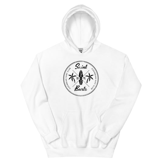 Retro Saint Barts Beach Surfing Fan Vacation Souvenir Unisex Hoodie Top Sweatshirt