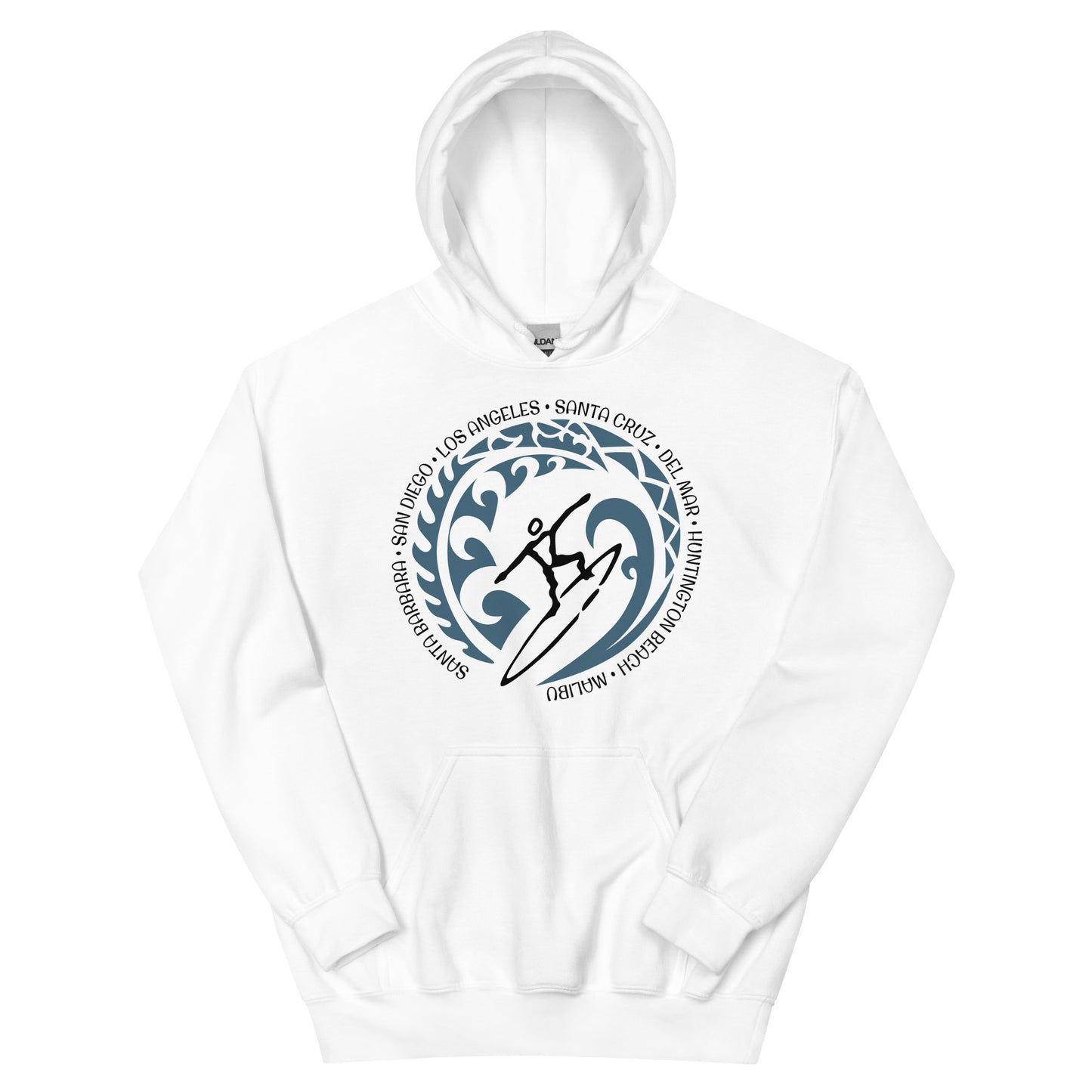 California Socal Unisex Hoodie Top Sweatshirt Vintage Surfing Fan Lover