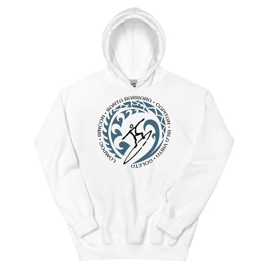 Santa Barbara California Unisex Hoodie Top Sweatshirt Vintage Surfing Fan Lover