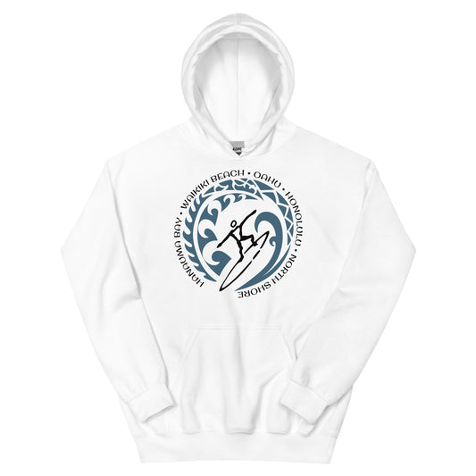 Oahu Hawaii Hawaiian Unisex Hoodie Top Sweatshirt Vintage Surfing Fan Lover