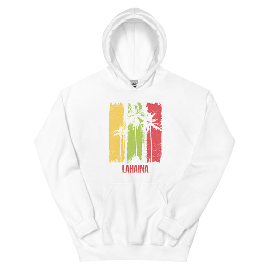 Lahaina Maui Hawaii Artistic Abstract Cool Palm Tree Souvenir Unisex Hoodie Top Sweatshirt