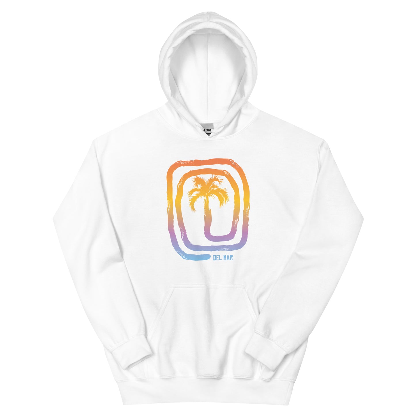 Cool Del Mar California Beach Palm Tree Vacation Souvenir Unisex Hoodie Top Sweatshirt
