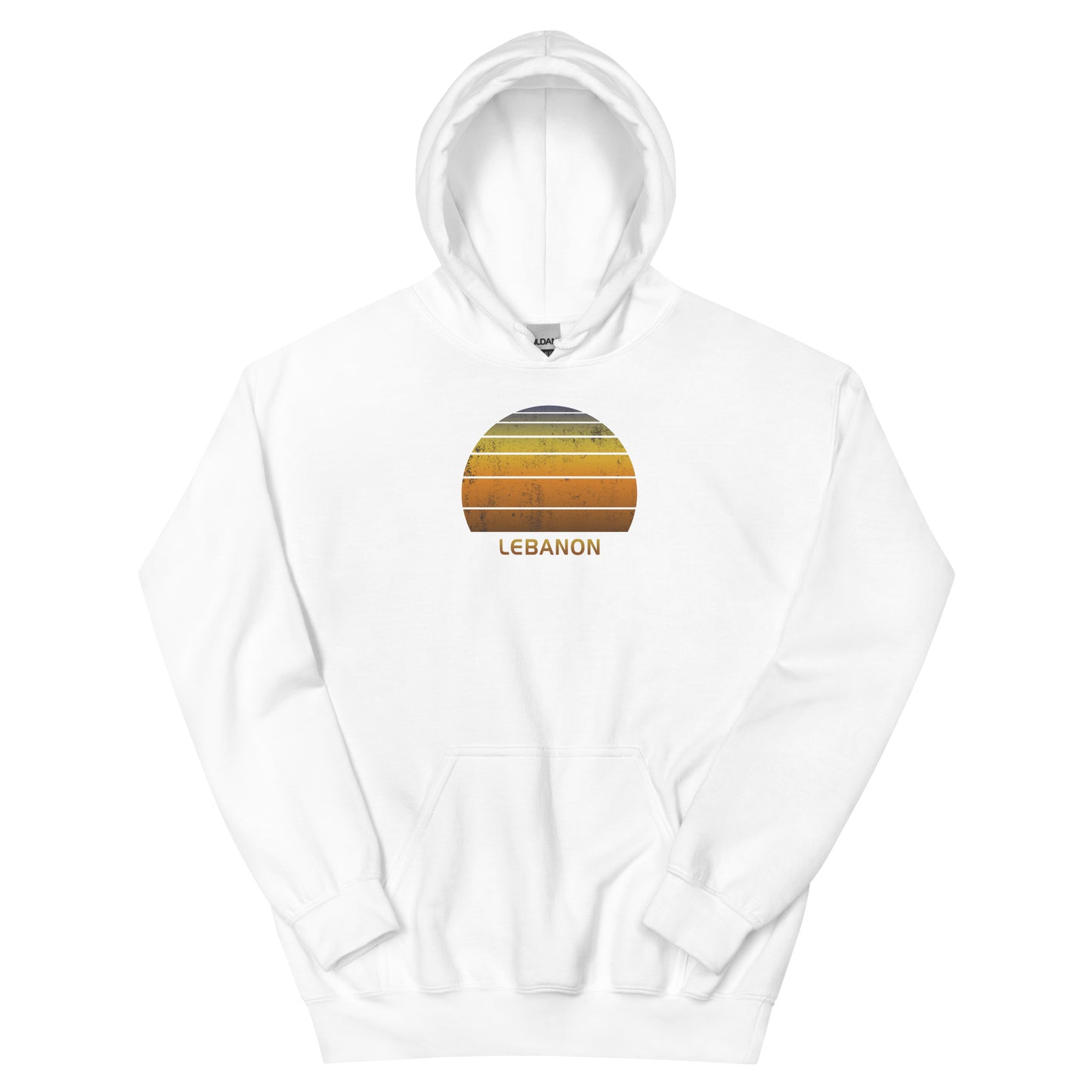 Retro Lebanon Vintage Sunset Vacation Souvenir Unisex Hoodie Top Sweatshirt