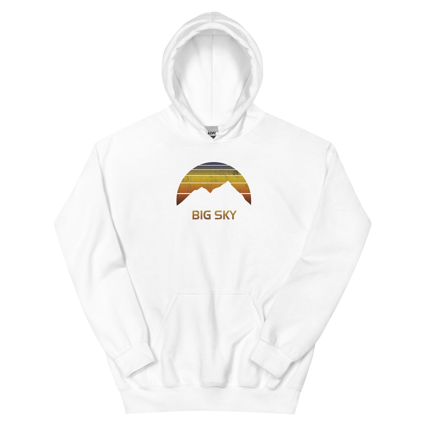 Retro Big Sky Montana Unisex Hoodie Top Sweatshirt Ski Snowboard Skier Fan Gift Retro