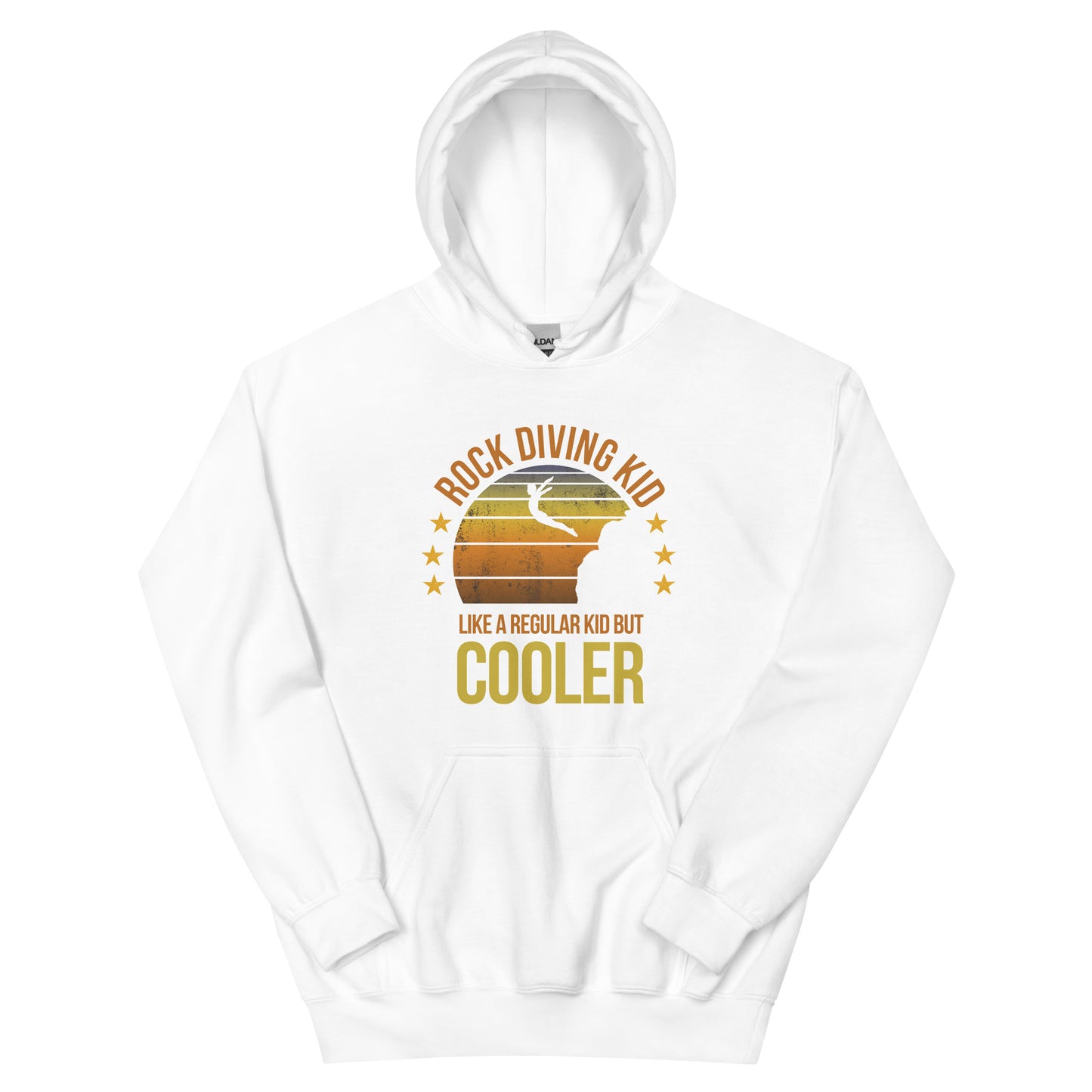 Cool Retro Rock Diving Kid Fan Funny Slogan Unisex Hoodie Top Sweatshirt