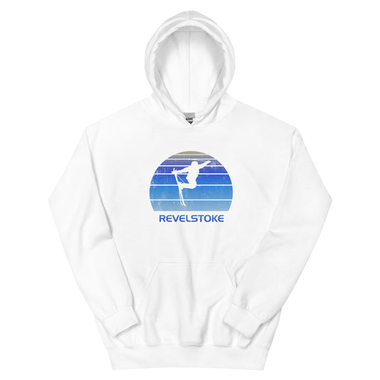 Retro Revelstoke Canada Ski Fan Skier Gift Skiing Vintage Cool Unisex Hoodie Top Sweatshirt