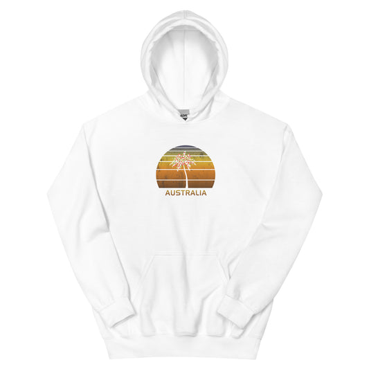 Retro Australia Unisex Hoodie Top Sweatshirt Christmas Family Vacation Souvenir Sunset