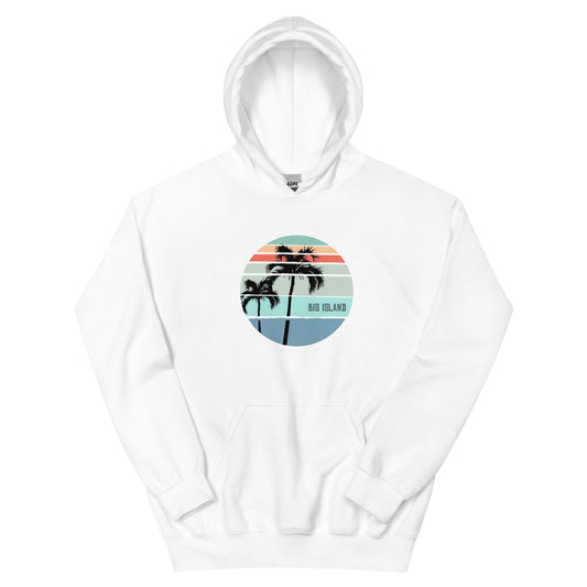 Cool Big Island Hawaii Unisex Hoodie Top Sweatshirt Palm Tree Vacation Souvenir Artistic