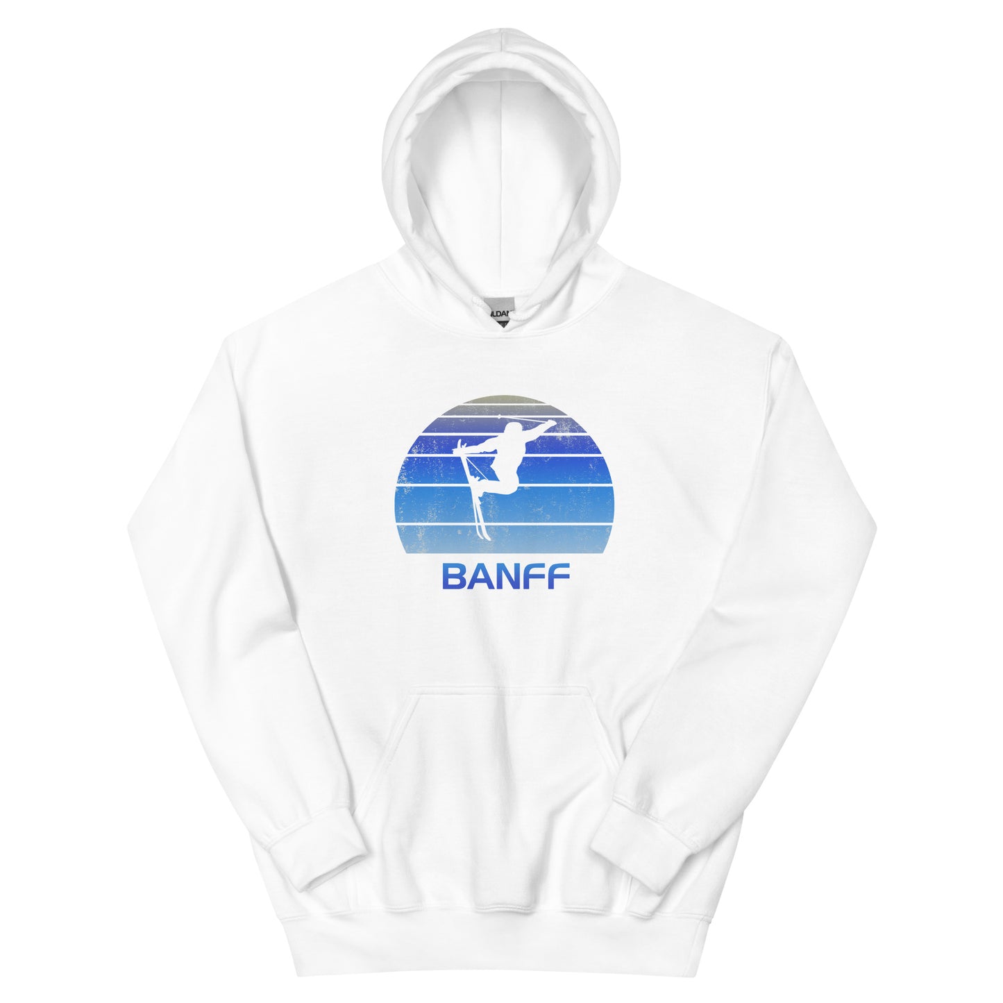 Retro Banff Canada Ski Fan Skier Gift Skiing Vintage Cool Unisex Hoodie Top Sweatshirt