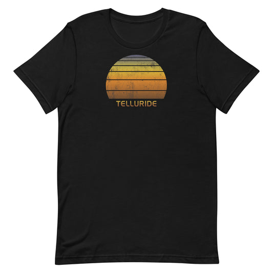 Retro Telluride Colorado Vintage Sunset Vacation Souvenir Unisex T-Shirt