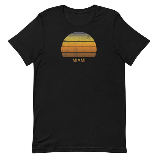 Retro Miami Florida Vintage Sunset Vacation Souvenir Unisex T-Shirt