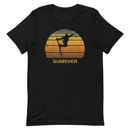 Retro Sunriver Oregon Ski Fan Skier Sunset Vintage Unisex T-Shirt