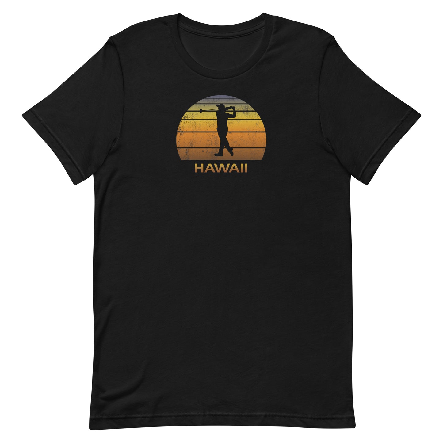 Cool Hawaii Golf Vintage Sunset Golfer Retro Hawaiian Golfing Unisex T-Shirt