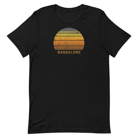 Retro Bangalore India Vintage Sunset Vacation Souvenir Unisex T-Shirt