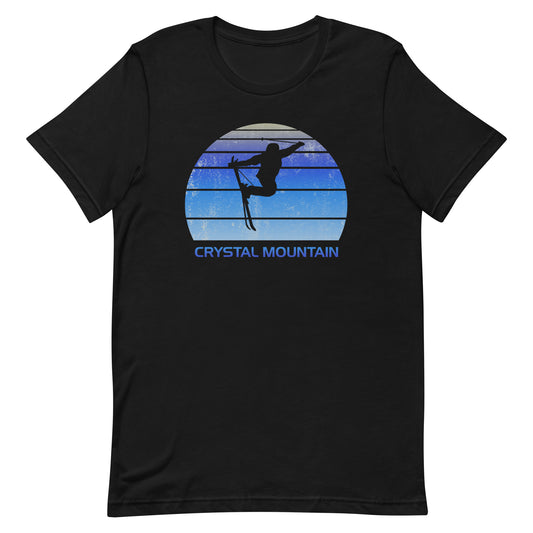 Retro Crystal Mountain Ski Fan Skier  Skiing Vintage Cool Unisex T-Shirt