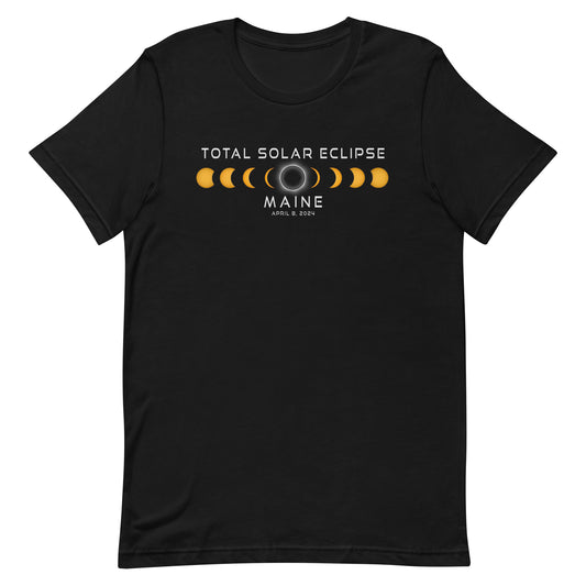 Maine Solar Eclipse 2024 April 8 Souvenir Unisex T-Shirt