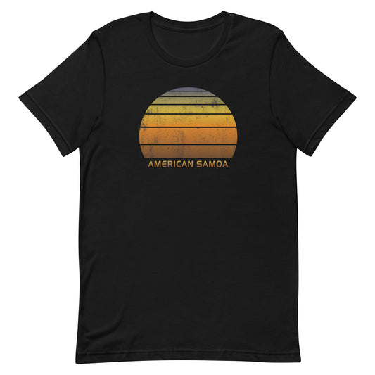 Retro American Samoa Unisex T-Shirt Sunset Vintage Samoan Native Vacation Souvenir