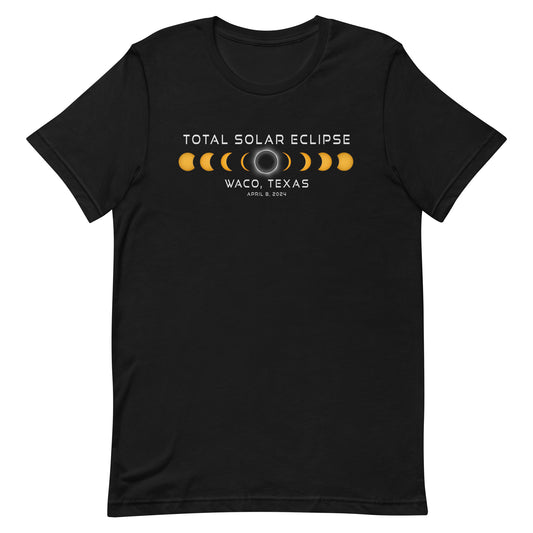 Waco Texas Solar Eclipse 2024 April 8 Souvenir Unisex T-Shirt