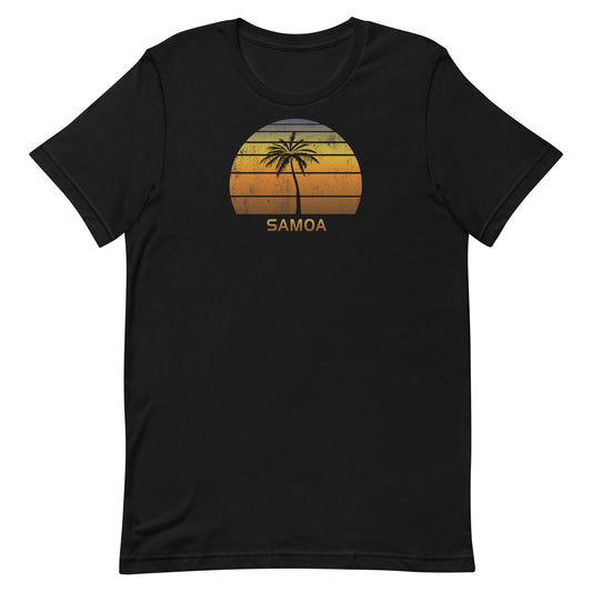 Retro Samoa Vintage Sunset Beach Vacation Souvenir Unisex T-Shirt