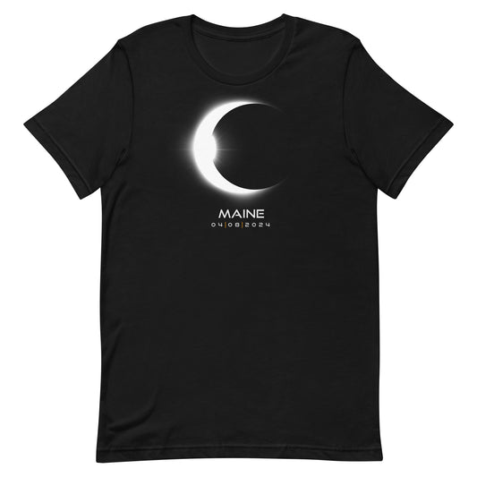 Maine 2024 Eclipse Solar Souvenir April 8 Keepsake Unisex T-Shirt