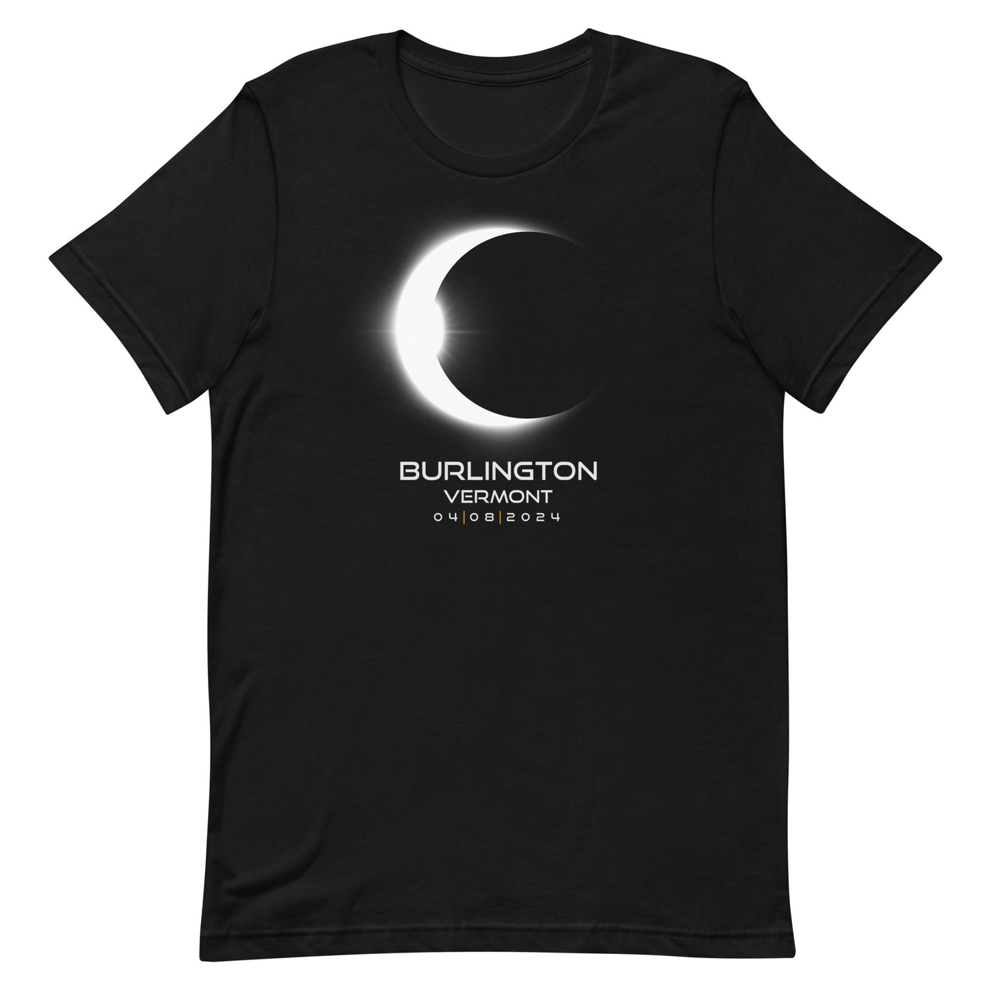 Burlington Vermont 2024 Eclipse Souvenir Keepsake Unisex T-Shirt