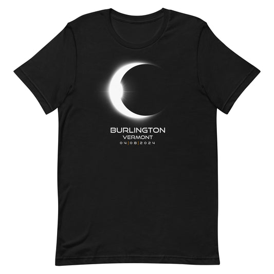 Burlington Vermont 2024 Eclipse Souvenir Keepsake Unisex T-Shirt