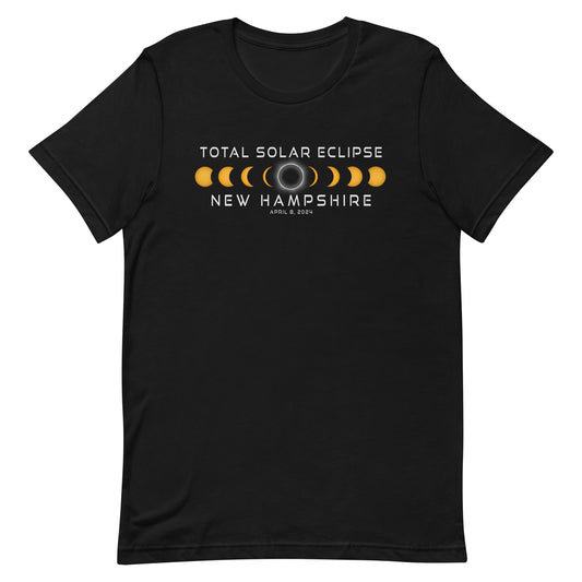 New Hampshire Solar Eclipse 2024 April 8 Souvenir Unisex T-Shirt