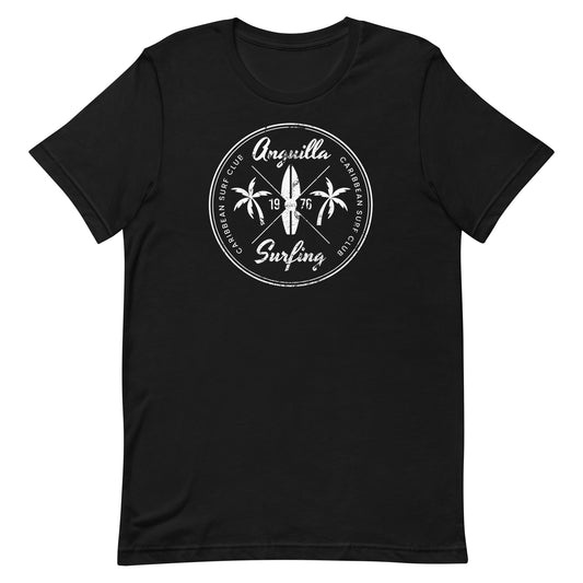Retro Anguilla Beach Vacation Souvenir Surfing Fan Unisex T-Shirt