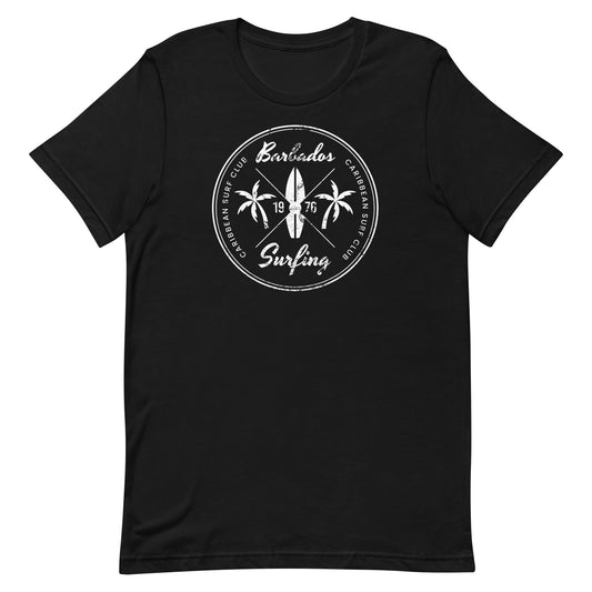 Retro Barbados Beach Vacation Souvenir Surfing Fan Unisex T-Shirt