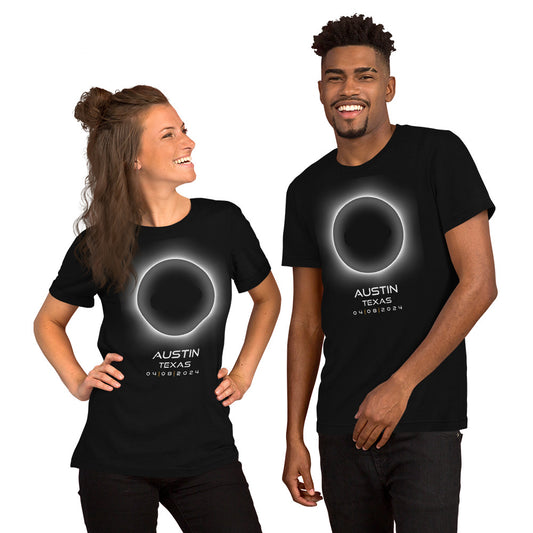 Austin Texas 2024 Eclipse Memento Souvenir April 8th Unisex T-Shirt