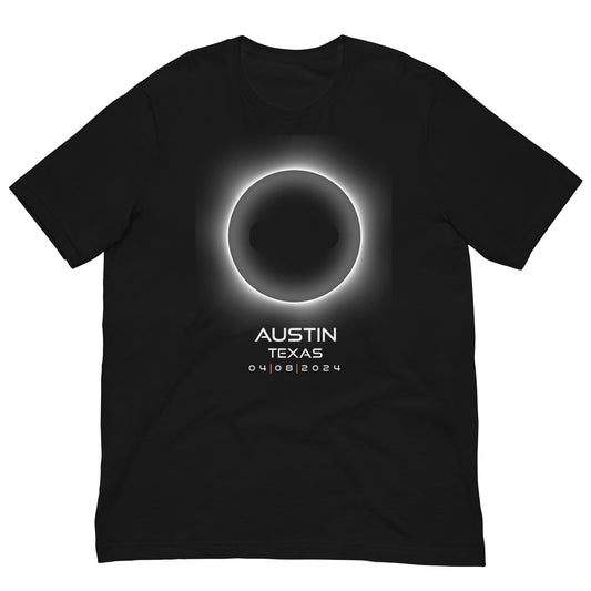 Austin Texas 2024 Eclipse Memento Souvenir April 8th Unisex T-Shirt