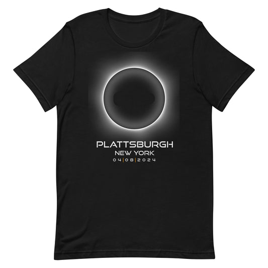 2024 Plattsburgh New York Eclipse Souvenir Memento April 8 Solar Unisex T-Shirt
