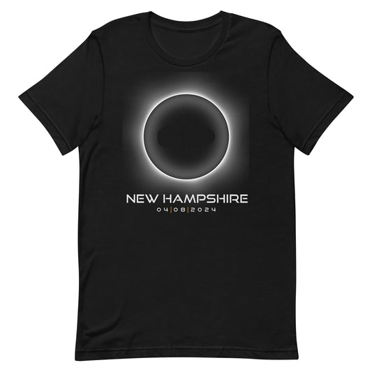 2024 New Hampshire Eclipse Souvenir Memento April 8 Solar Unisex T-Shirt