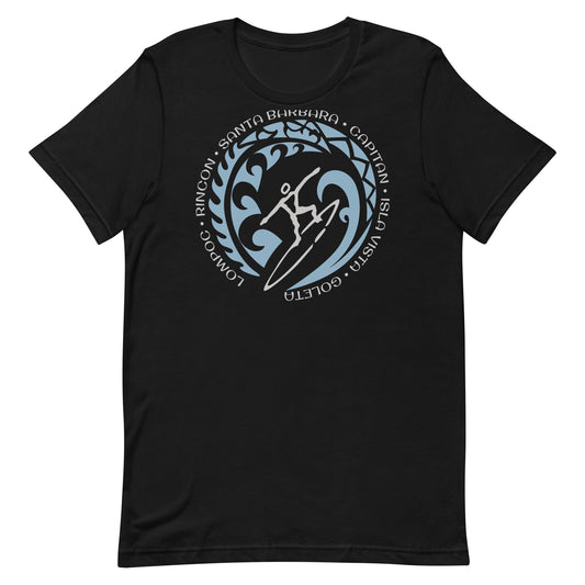 Santa Barbara California Unisex T-Shirt Vintage Surfing Fan Lover