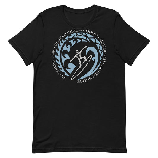 Oahu Hawaii Hawaiian Unisex T-Shirt Vintage Surfing Fan Lover