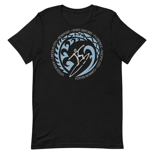 Oregon Surfer Coast Unisex T-Shirt Vintage Surfing Fan Lover