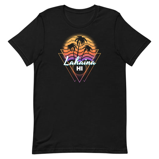 Cool Lahaina Maui Beach Hawaii Hawaiian Sunset Palm Tree Vacation Unisex T-Shirt
