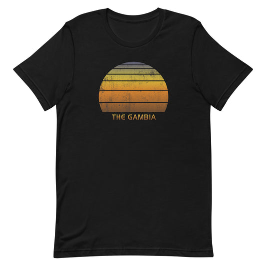 Retro The Gambia Sunset Vintage Native Vacation Souvenir Unisex T-Shirt