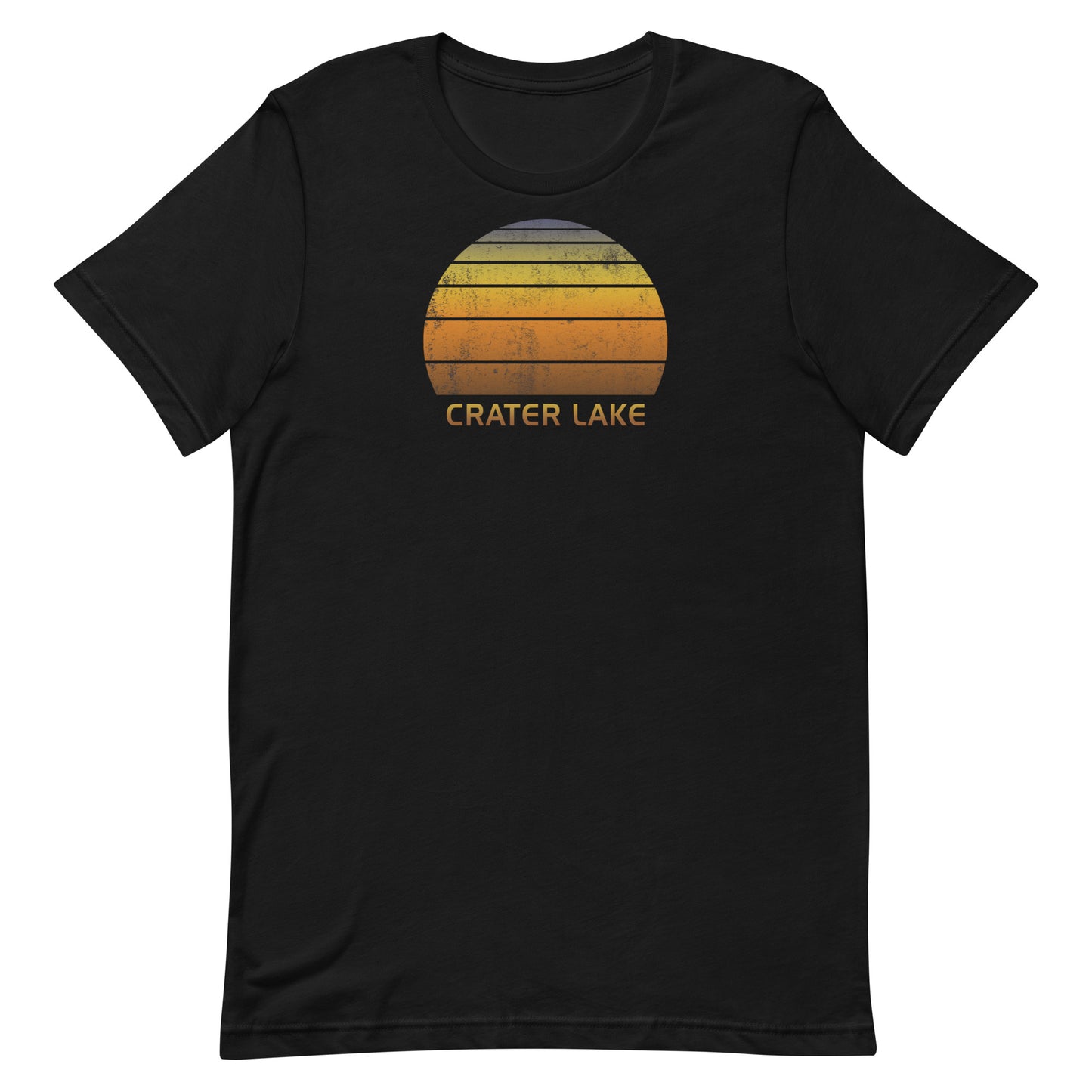 Retro Crater Lake Oregon Vintage Sunset Vacation Souvenir Unisex T-Shirt