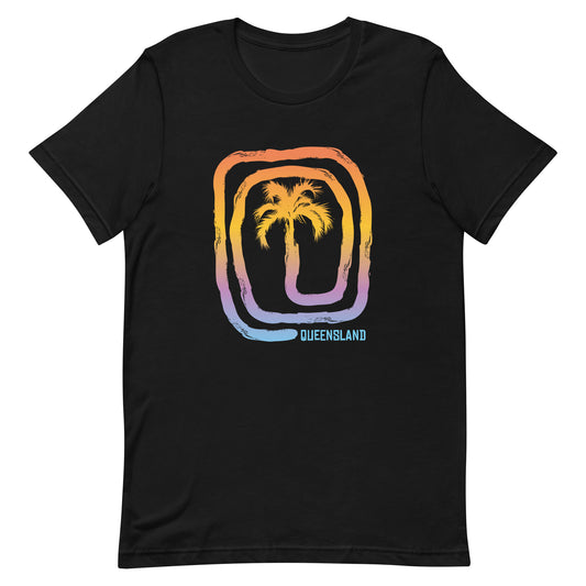 Cool Queensland Australia Beach Palm Tree Vacation Souvenir Unisex T-Shirt